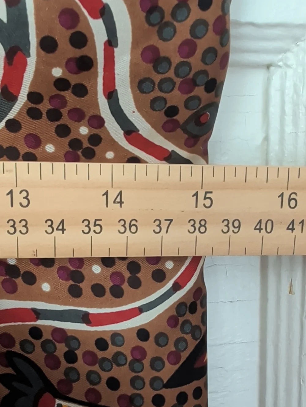 Alexander Allery Silk Scarf Australia Aboriginal Designed Dowunder Orange Dot